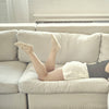 CLOUD Premium Organic Terry No Show Socks: L / Organic Black Cloud