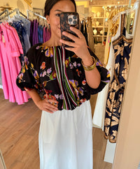 THML Black Floral Top