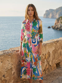 VILAGALLO Como Paradise Midi Dress