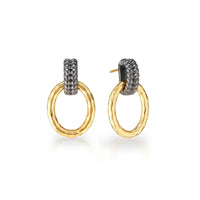 CDW Cleopatra Regal Link Earrings - Gold/Midnight Capucine De Wulf