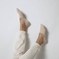CLOUD Premium Organic Terry No Show Socks: L / Organic Black Cloud