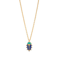 CDW Scarab Charm Necklace, 16"+2" ­ Multi