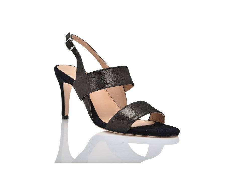 Fortune Black Shimmer Suede: 7 Joan Oloff Shoes