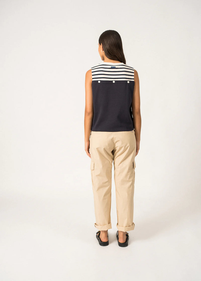 Saint James Aurique Top in Navy/Ecru Saint James