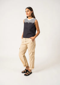 Saint James Aurique Top in Navy/Ecru Saint James