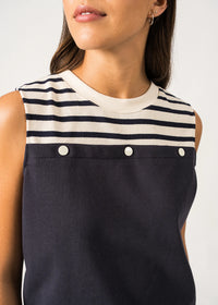 Saint James Aurique Top in Navy/Ecru Saint James