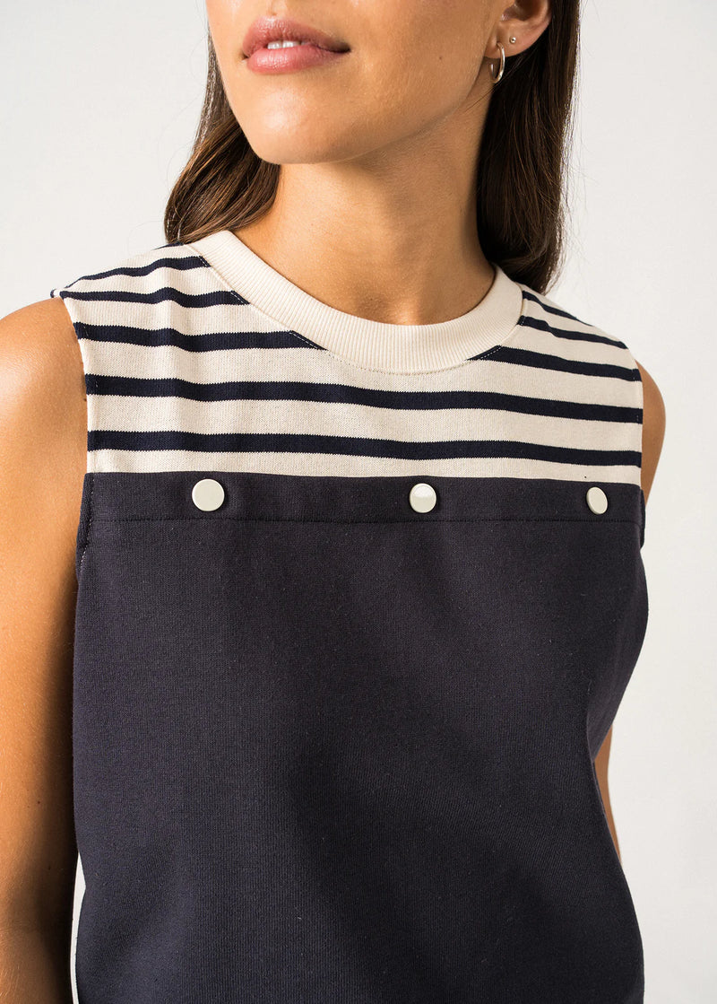 Saint James Aurique Top in Navy/Ecru Saint James