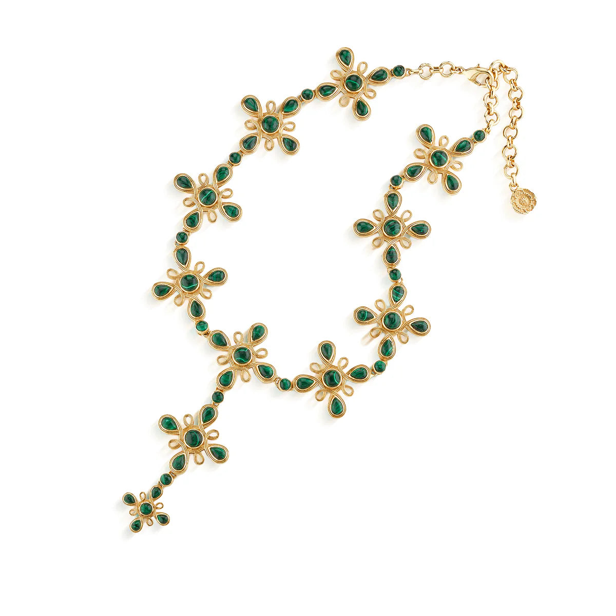 CDW Monique Gem Convertible Necklace, 16"+2" - Malachite
