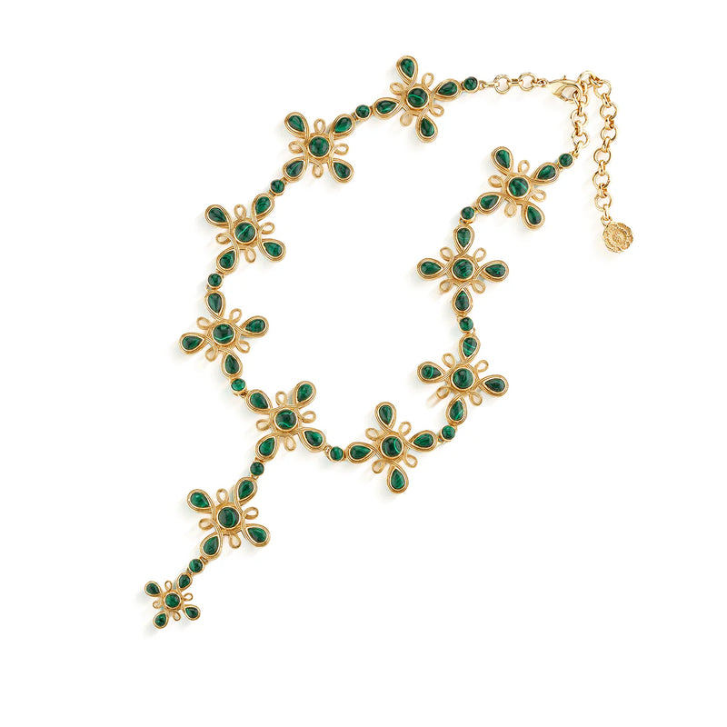 CDW Monique Gem Convertible Necklace, 16"+2" - Malachite