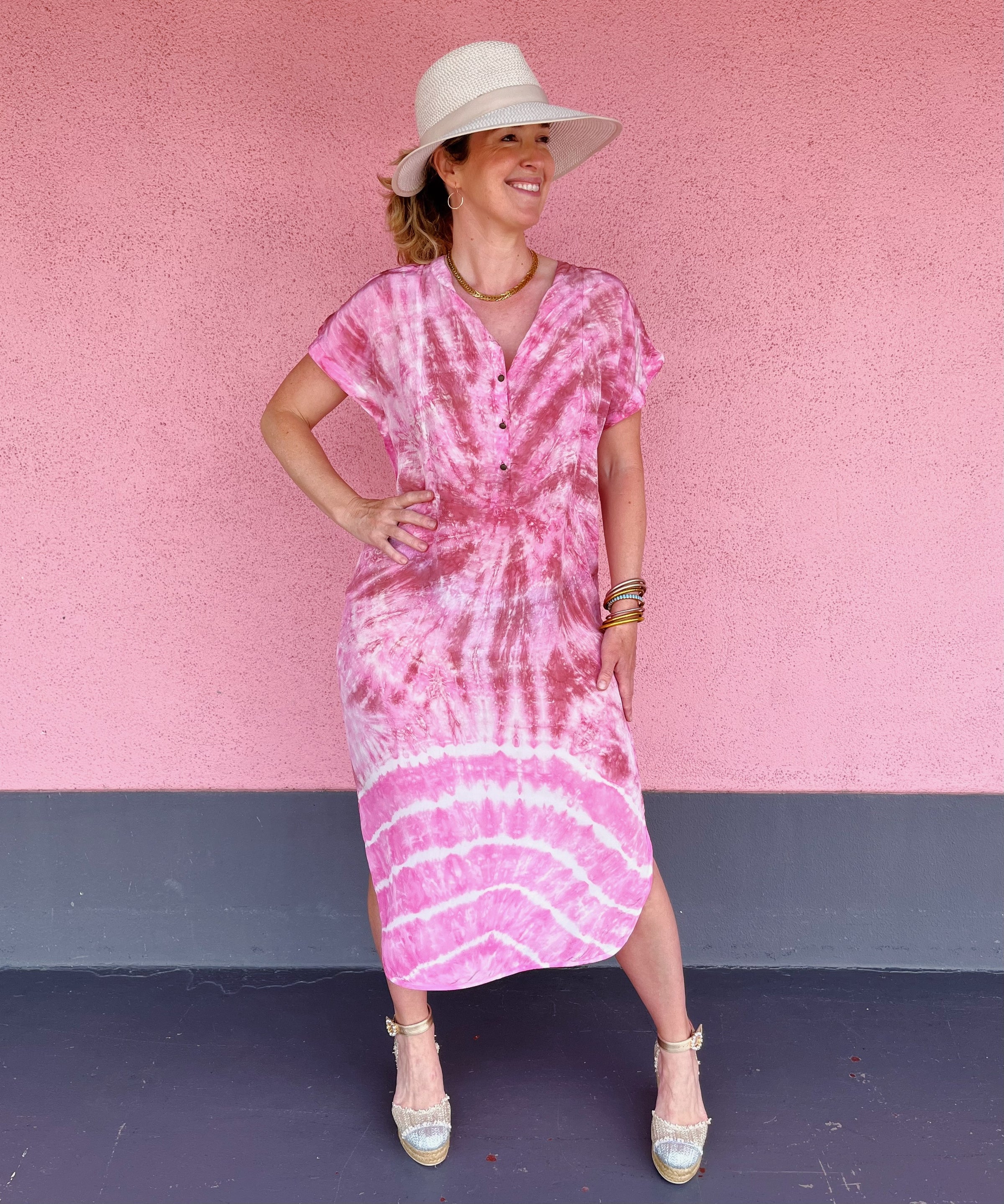Usiana Tunica Dress in Pink Nu Denmark