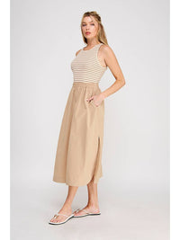 A&R Midi Dress in Latte
