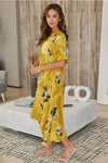 MILIO MILANO Linen Watercolor Dress in Yellow MILIO MILANO