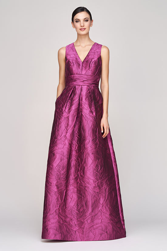 Kay Unger Mariah Gown in Sangria Kay Unger