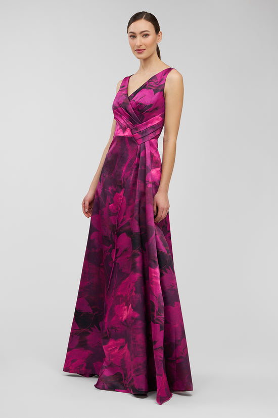 Kay Unger Cecelia Gown in Vivid Berry