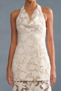 AMUR Calypso Cowl Dress in Storm