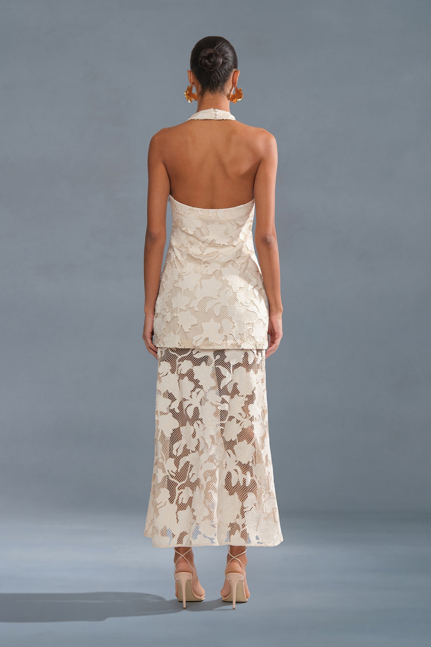 AMUR Calypso Cowl Dress in Storm