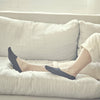 CLOUD Premium Organic Terry No Show Socks: L / Organic Black Cloud