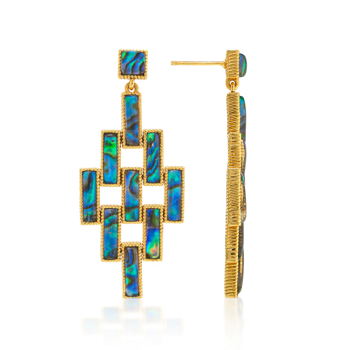 CDW Pathway Post Drop Earrings - Abalone
