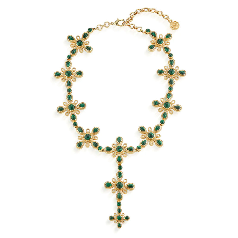 CDW Monique Gem Convertible Necklace, 16"+2" - Malachite