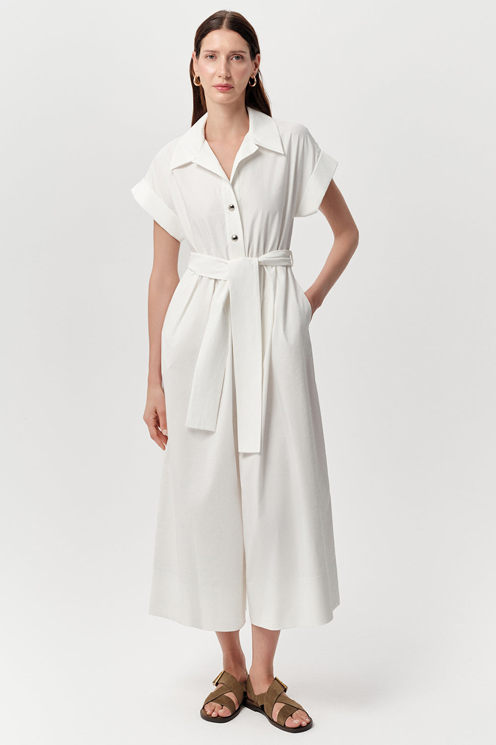 EXQUISE Leatrice Jumpsuit in Bone