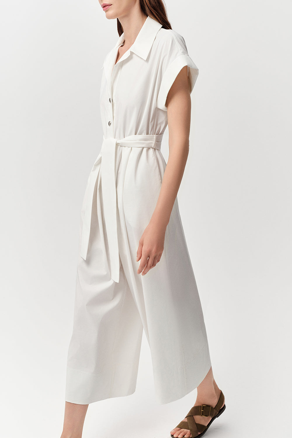 EXQUISE Leatrice Jumpsuit in Bone