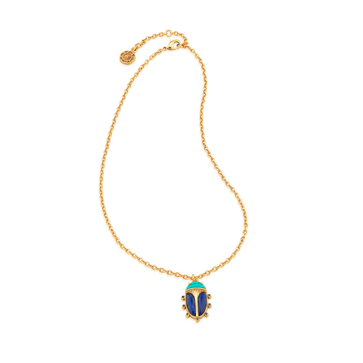 CDW Scarab Charm Necklace, 16"+2" ­ Multi