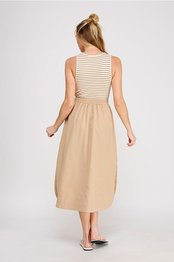 A&R Midi Dress in Latte