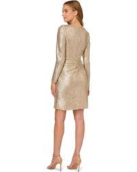 AP FOILED KNIT DRAPED DRESS Adrianna Papell