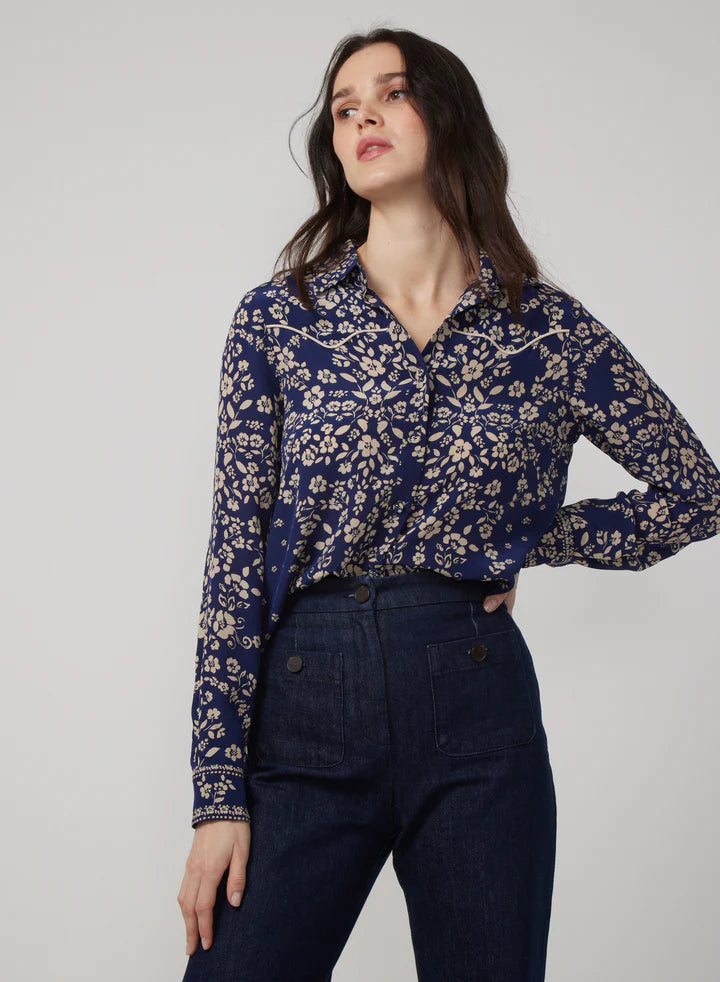 Gilner Farrar Florence Blouse in Mystic Meadow