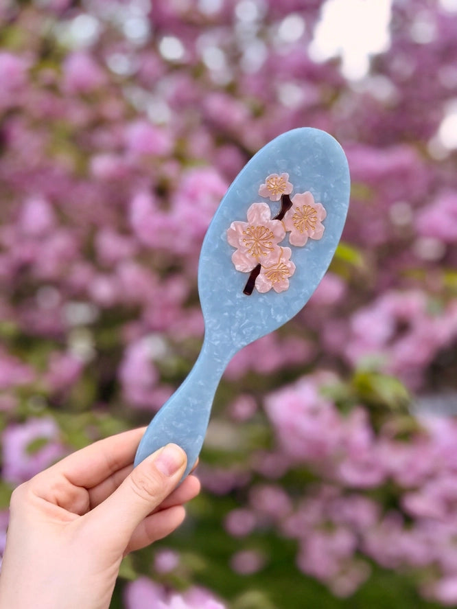 Solar Eclipse Cherry Blossom Hair Brush