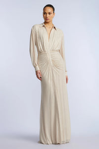 BCBG Shirt Gown in Creme Brulee