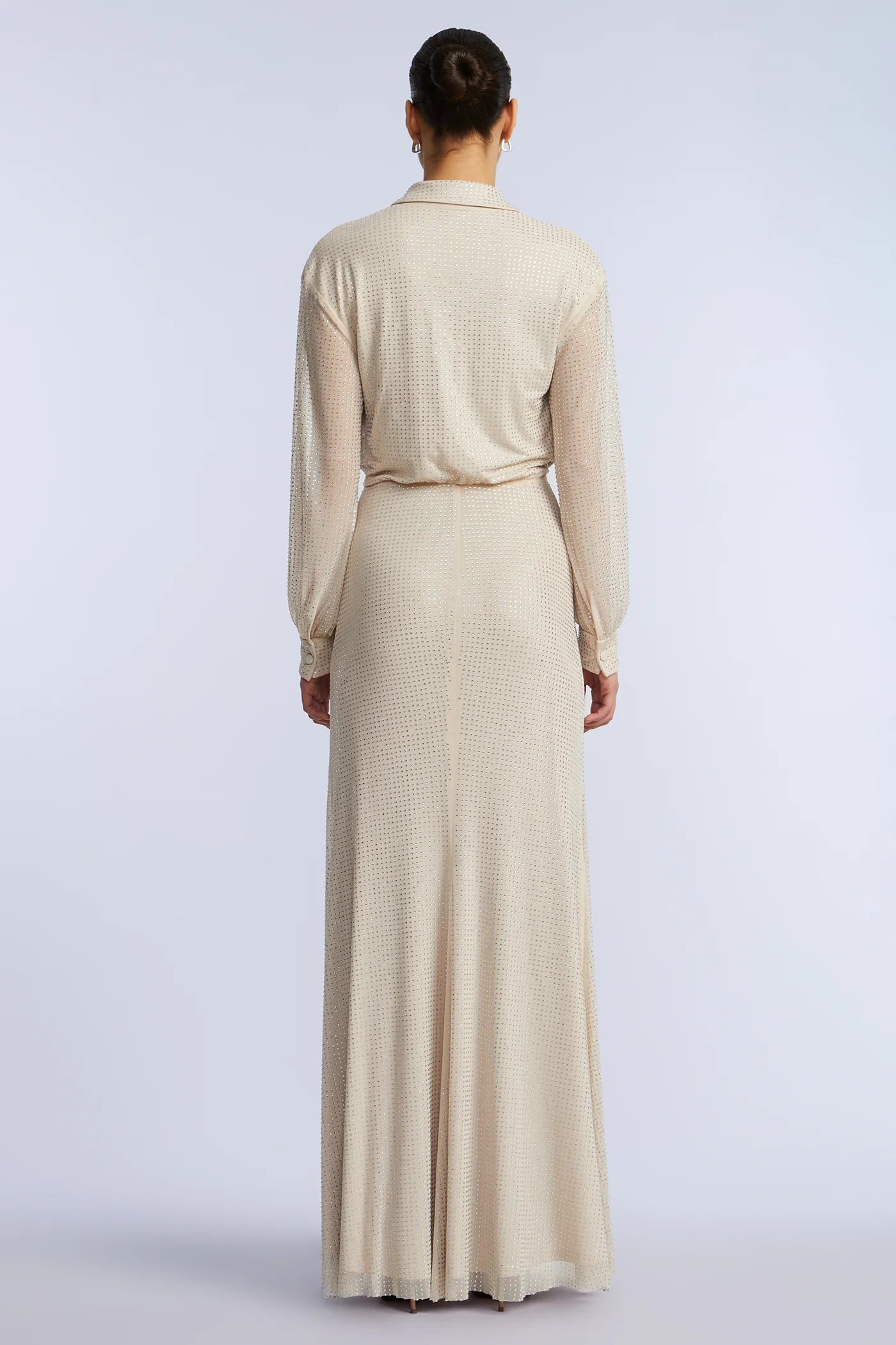 BCBG Shirt Gown in Creme Brulee