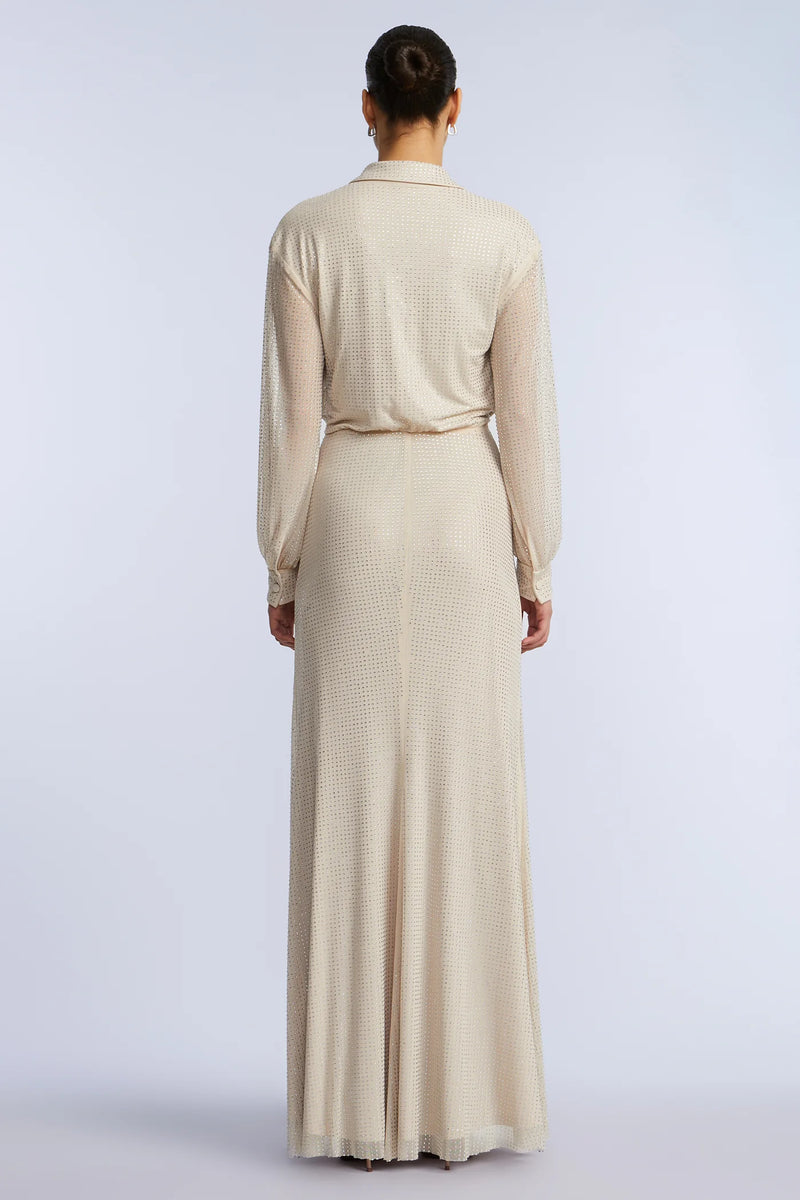 BCBG Shirt Gown in Creme Brulee