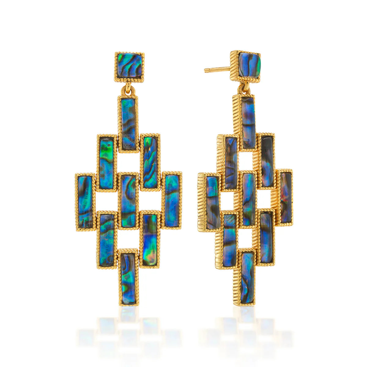 CDW Pathway Post Drop Earrings - Abalone