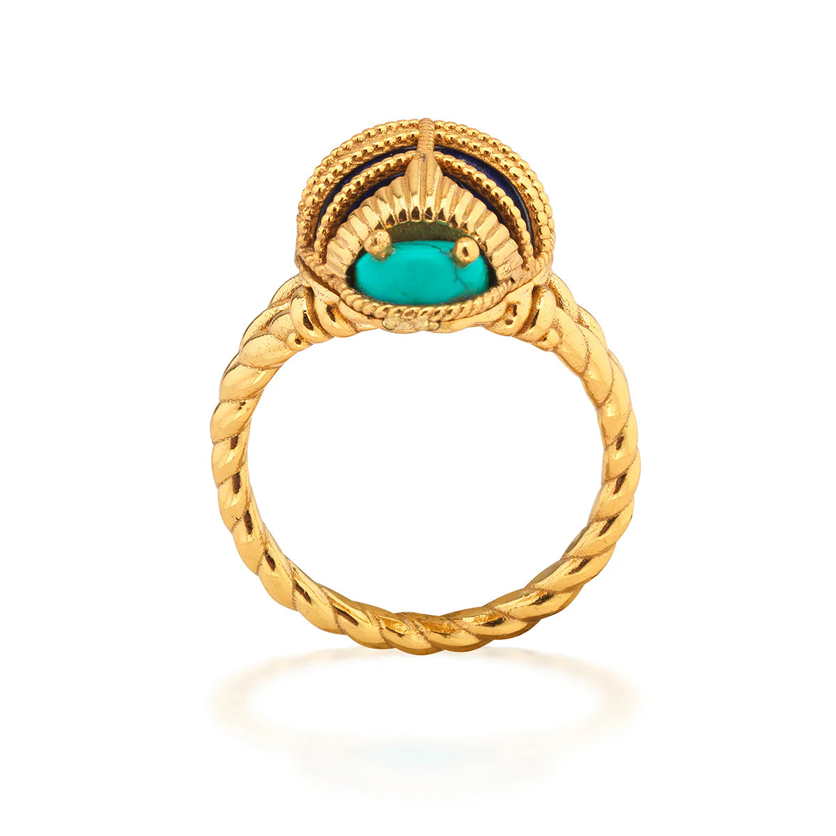 CDW Scarab Petite Ring ­ Turquoise/Lapis, Size 7