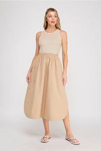 A&R Midi Dress in Latte