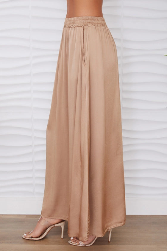 Milio Milano Silky Skirt in Camel MILIO MILANO
