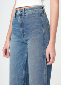 Queen High Rise Crop Wide Leg Jeans - Lawrence Wash: Lawrence / 25 Noend Denim