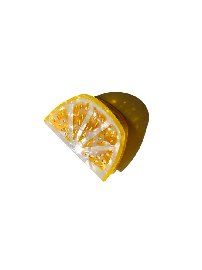 Solar Eclipse Citrus Slice Claw Clip