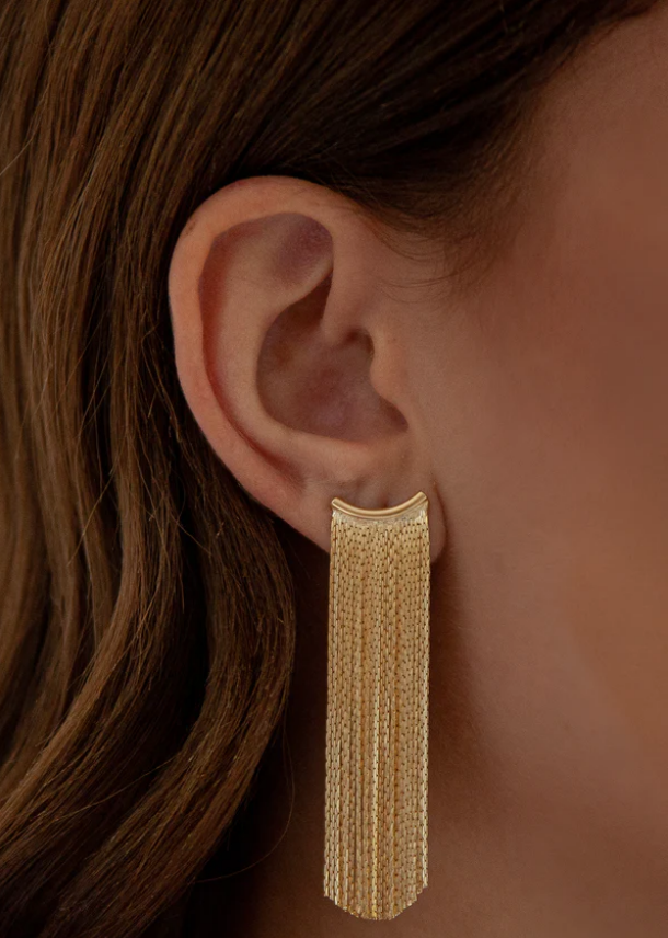 Canudo Curvado Earrings BR4411 Eneida Franca