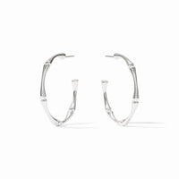 JULIE VOS Bamboo Hoop in Silver/M