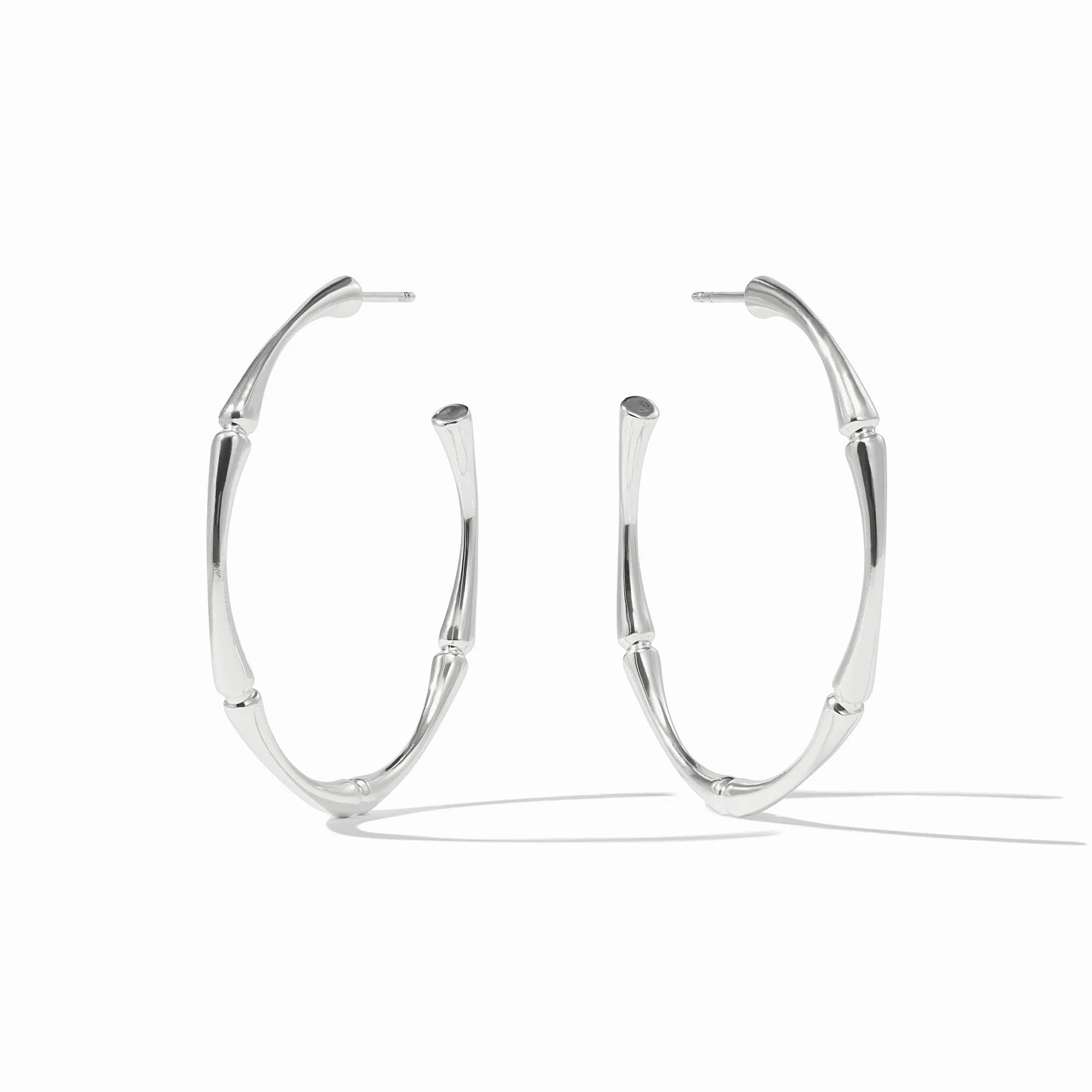 JULIE VOS Bamboo Hoop Silver/L