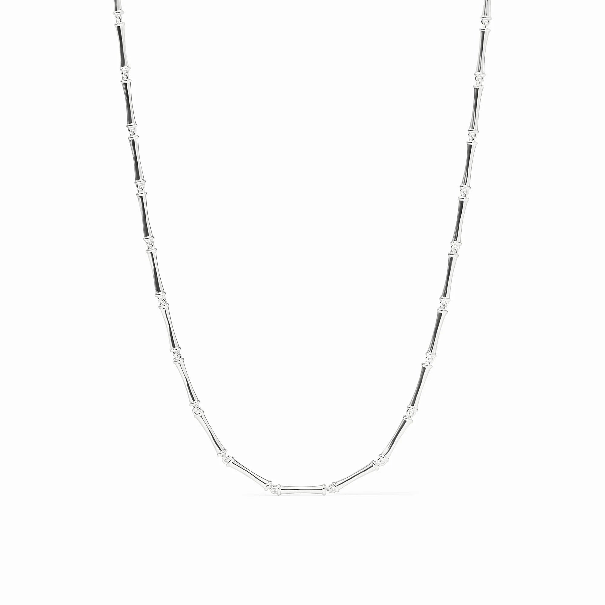 JULIE VOS Bamboo Necklace in Silver