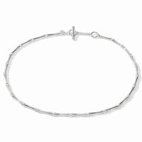 JULIE VOS Bamboo Necklace in Silver