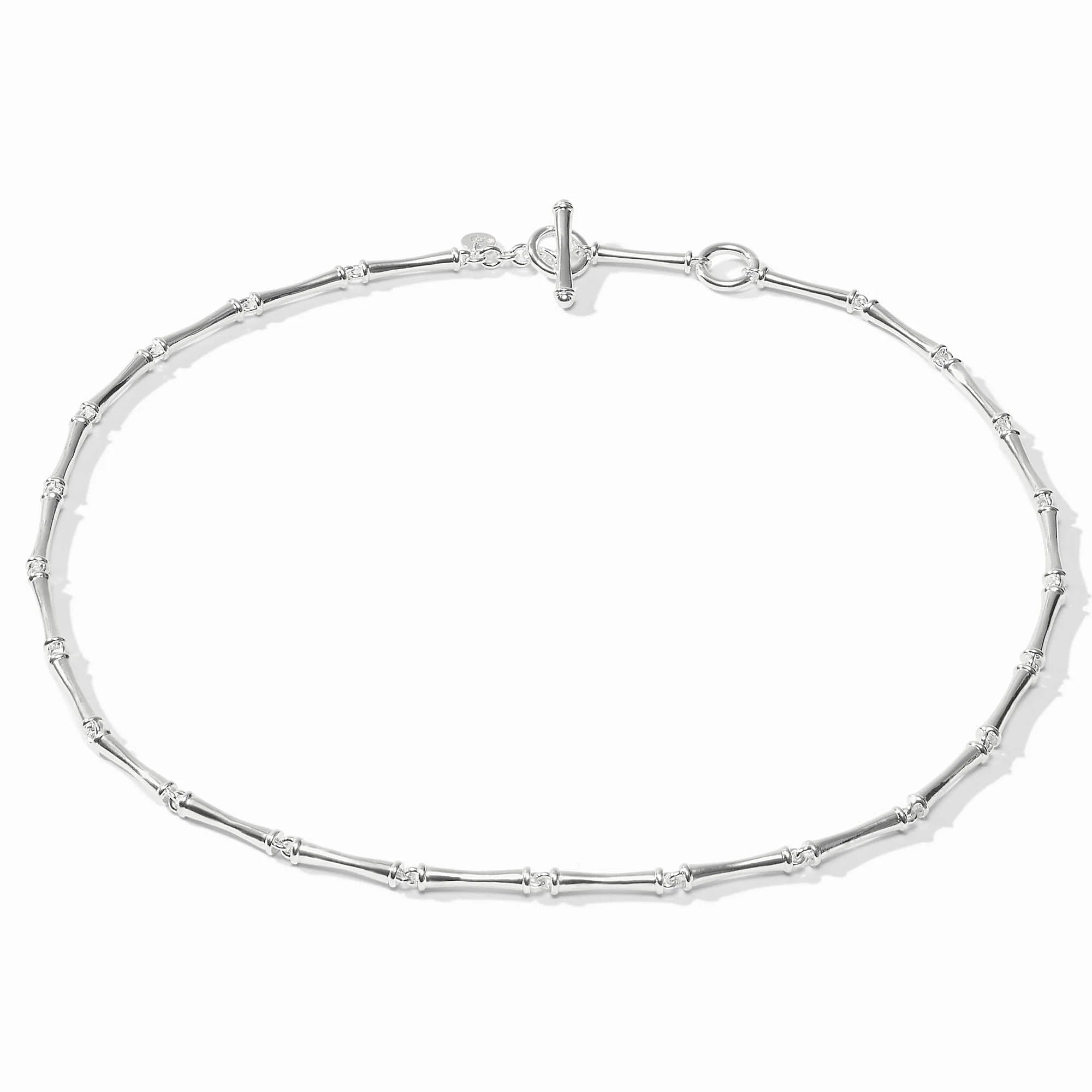 JULIE VOS Bamboo Necklace in Silver