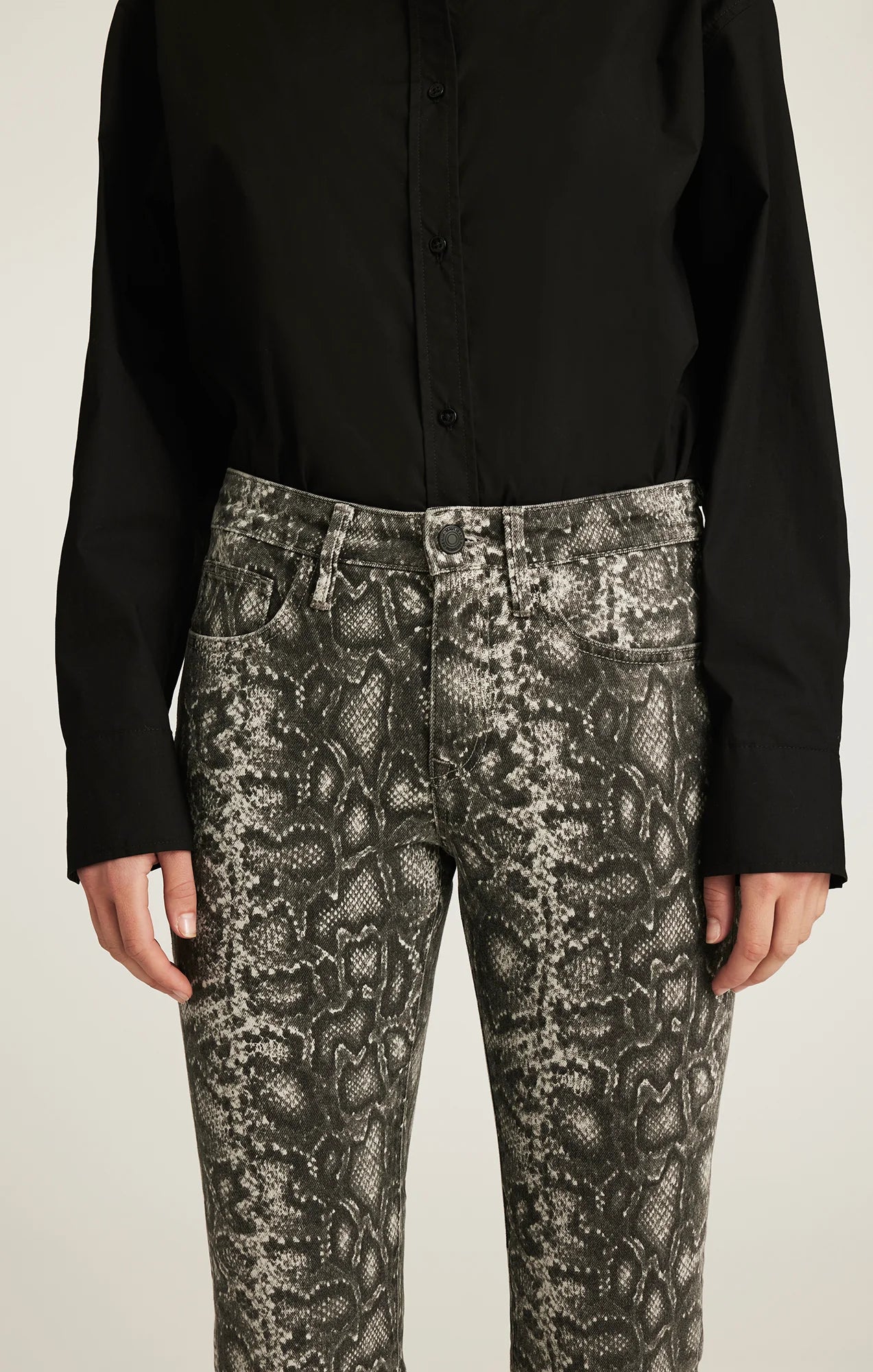 MAVI Vicky Bootcut Jeans in Smoke Snake
