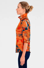 Gretchen Scott Boyfriend Shirt in Orange