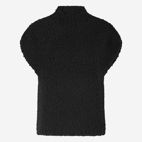 Jane Lushka Boucle Vest in Black