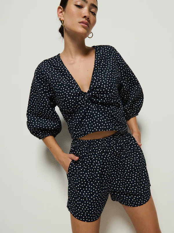 NATION Celeste Top in Cabana Polka Dot Nation