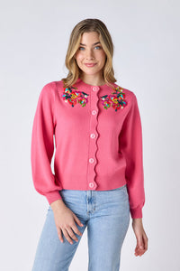CROSBY Colson Cardigan in Cherry Blossom